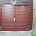 Openslaande garagedeur - Stucco Plancha bruin